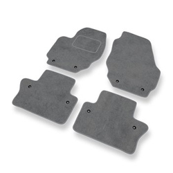 Alfombrillas de Velour adecuadas para Volvo S80 II Berlina (2006-2016) - alfombras para coche - Premium color gris