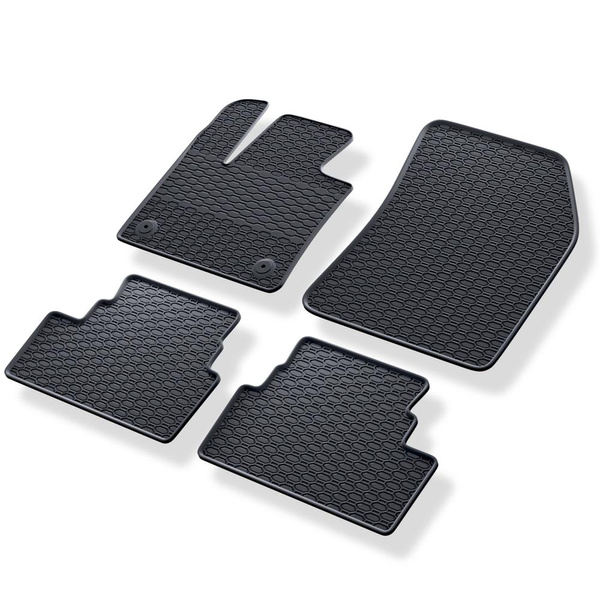 Alfombrillas de goma adecuadas para Peugeot 3008 II SUV (2016-2024) - alfombras para coche - negro - 4 unidades
