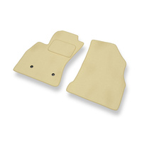 Alfombrillas de Velour adecuadas para Fiat Doblo II (2010-2022) - alfombras para coche - Premium color beige