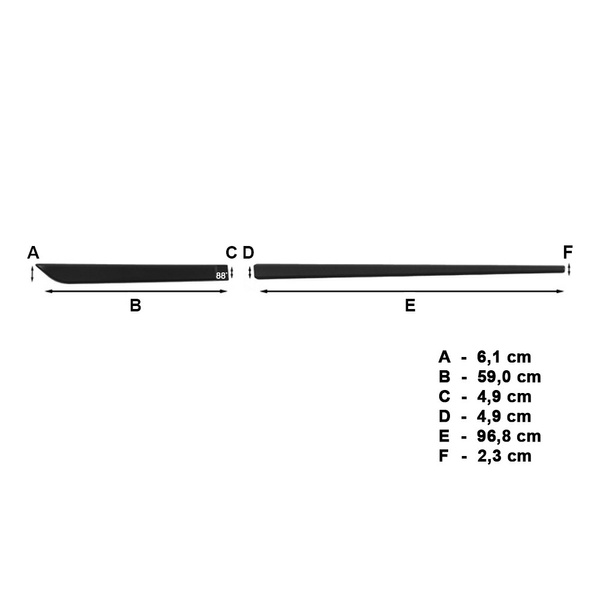 Protectores laterales negros para el coche Ssangyong XLV SUV (2017-....)