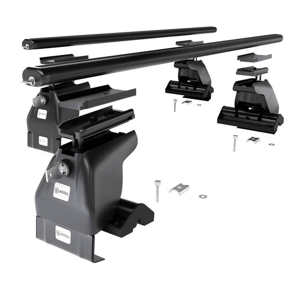 Portaequipajes de techo adecuadas para Volkswagen Up Hatchback (2012-2022) - baca negra para coche - barras para techo de coche - sin puntos de montaje - aluminio