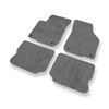 Alfombrillas de Velour adecuadas para Seat Leon I Hatchback (1998-2006) - alfombras para coche - Premium color gris