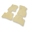 Alfombrillas de Velour adecuadas para Hyundai Accent II Hatchback, Liftback, Berlina (2000-2005) - alfombras para coche - Premium color beige