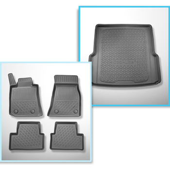 Conjunto de alfombrilla para maletero y alfombrillas para el interior del coche 