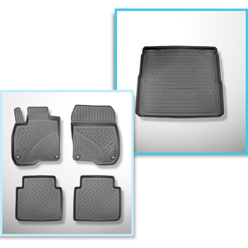 Conjunto de alfombrilla para maletero y alfombrillas para el interior del coche 