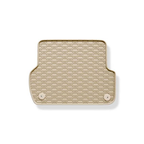 Alfombrillas de goma adecuadas para Audi A4 B6 Avant, Cabrio, Berlina (2000-2006) - alfombras para coche - beige - 4 unidades