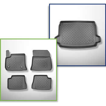 Conjunto de alfombrilla para maletero y alfombrillas para el interior del coche 