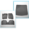 Conjunto de alfombrilla para maletero y alfombrillas para el interior del coche TPE para: Ford Galaxy III Monovolumen (09.2015-2023) - 7 plazas; 3a fila abatible