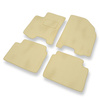 Alfombrillas de Velour adecuadas para Chevrolet Lacetti Hatchback, Familiar, Berlina (2003-2009) - alfombras para coche - Premium color beige