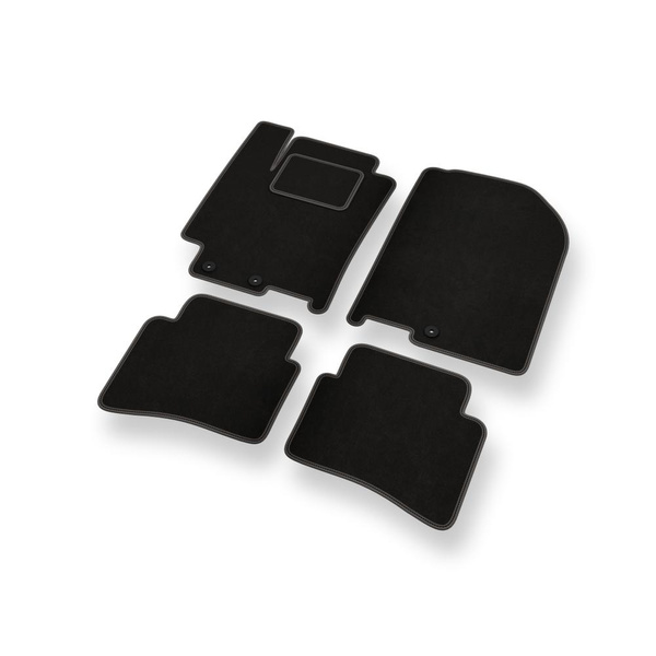 Alfombrillas de Velour adecuadas para Kia Rio IV Hatchback (2017-....) - alfombras para coche - Premium color negro