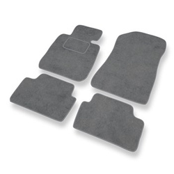 Alfombrillas de Velour adecuadas para BMW 1 E81/E87 Coupé, Hatchback (2004-2013) - alfombras para coche - Premium color gris
