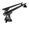 Portaequipajes de techo adecuadas para Peugeot Partner mk I Furgoneta (2003-2010) - baca negra para coche - barras para techo de coche - puntos de montaje - aluminio