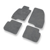 Alfombrillas de Velour adecuadas para Alfa Romeo MiTo Hatchback (2008-2018) - alfombras para coche - Premium color gris