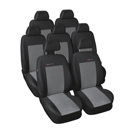 Fundas de asientos hechas a medida para Seat Alhambra II Furgoneta (2010-2020) sin sillitas para niños en los asientos traseros - E2