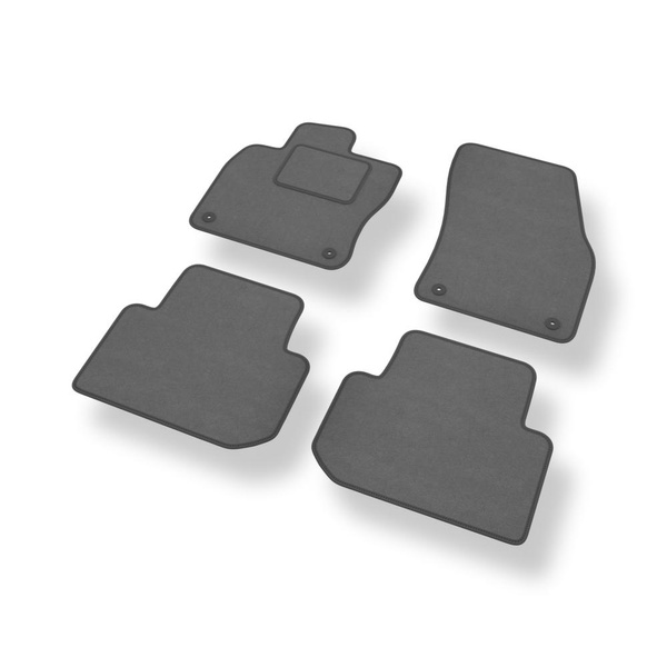 Alfombrillas de Velour adecuadas para Volkswagen Tiguan II SUV (2015-2024) - alfombras para coche - Premium color negro