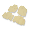 Alfombrillas de Velour adecuadas para Toyota RAV4 III SUV (2005-2012) - alfombras para coche - Premium color beige