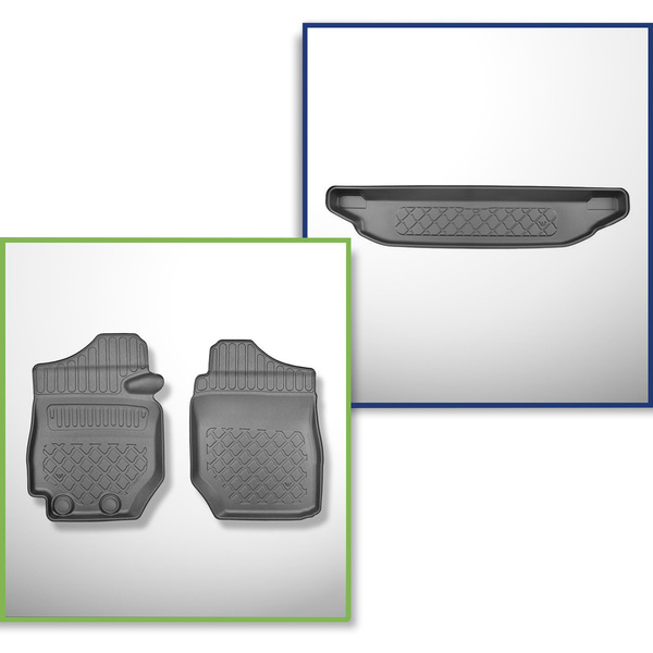 Conjunto de alfombrilla para maletero y alfombrillas para el interior del coche TPE para: Suzuki Jimny II GJ SUV (10.2018-2020)