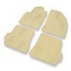 Alfombrillas de Velour adecuadas para Ford Fiesta V Hatchback, Furgoneta (2002-2008) - alfombras para coche - Premium color beige
