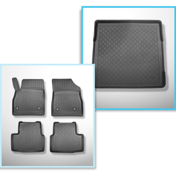 Conjunto de alfombrilla para maletero y alfombrillas para el interior del coche 