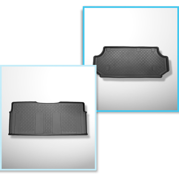 Conjunto de alfombrilla para maletero y alfombrillas para el interior del coche TPE para: Mercedes-Benz Vito BASE Tourer (10.2014-....) - tras la tercera fila de asientos; versión larga (distancia entre ejes 3.200 mm, longitud del coche 5.140 mm); segunda