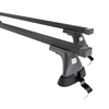 Portaequipajes de techo adecuadas para Fiat Grande Punto Hatchback (2005-2010) - baca negra para coche - barras para techo de coche - sin puntos de montaje - acero
