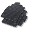 Alfombrillas de goma adecuadas para Volkswagen T-Roc (2017-....) - alfombras para coche - negro