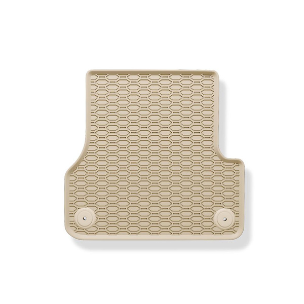 Alfombrillas de goma adecuadas para Audi A7 4G Sportback (2010-2018) - alfombras para coche - beige - 4 unidades