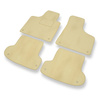 Alfombrillas de Velour adecuadas para Audi A3 II 8P Hatchback, Cabrio, Sportback (2003-2012) - alfombras para coche - Premium color beige