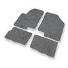 Alfombrillas de Velour adecuadas para Kia Soul SUV (2008-2016) - alfombras para coche - Premium color gris
