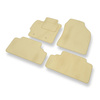 Alfombrillas de Velour adecuadas para Toyota Auris I Hatchback (2007-2012) - alfombras para coche - Premium color beige