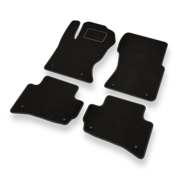 Alfombrillas de Velour adecuadas para Jaguar F-Pace SUV (2016-....) - alfombras para coche - Premium color negro