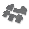 Alfombrillas de Velour adecuadas para Fiat Multipla (1998-2010) - alfombras para coche - Premium color gris