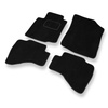 Alfombrillas de Velour adecuadas para Citroen C1 II Hatchback (2014-2021) - alfombras para coche - Premium color negro