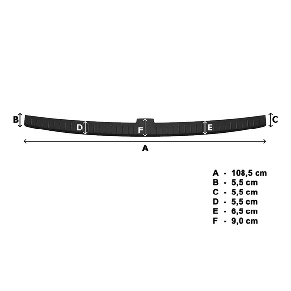 Protector negro en el parachoques trasero Hyundai Bayon SUV (2021-....)