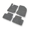 Alfombrillas de Velour adecuadas para Peugeot 208 Hatchback (2012-2019) - alfombras para coche - Premium color gris