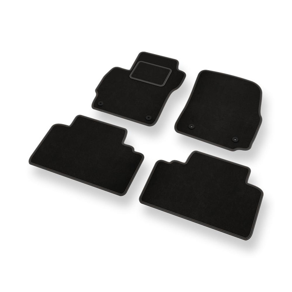 Alfombrillas de Velour adecuadas para Mazda 5 II Furgoneta (2011-2015) - alfombras para coche - Premium color negro
