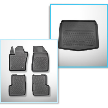 Conjunto de alfombrilla para maletero y alfombrillas para el interior del coche 