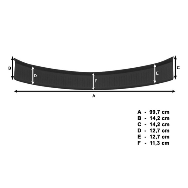 Protector negro en el parachoques trasero Hyundai i30 CW (2012-2017)