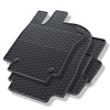 Alfombrillas de goma adecuadas para Renault Captur I SUV (2013-2019) - alfombras para coche - negro - 4 unidades