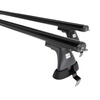 Portaequipajes de techo adecuadas para Renault Fluence Berlina (2009-2016) - baca negra para coche - barras para techo de coche - sin puntos de montaje - aluminio