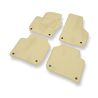 Alfombrillas de Velour adecuadas para Skoda Superb II (2008-2015) - alfombras para coche - Premium color beige