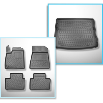 Conjunto de alfombrilla para maletero y alfombrillas para el interior del coche 