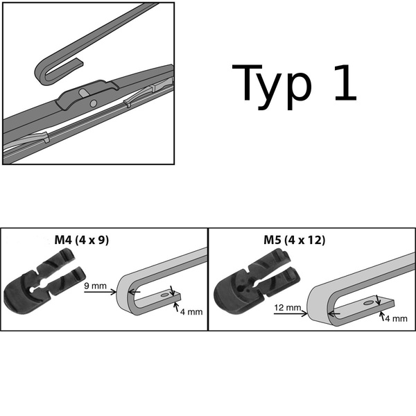 Escobillas limpiaparabrisas para la luna delantera para Fiat Ducato II Furgoneta (1994-2006) - escobillas estándar