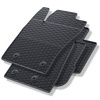 Alfombrillas de goma adecuadas para Fiat Tipo Hatchback, Familiar (2016-....) - alfombras para coche - negro - 4 unidades