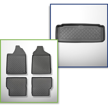 Conjunto de alfombrilla para maletero y alfombrillas para el interior del coche 