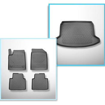 Conjunto de alfombrilla para maletero y alfombrillas para el interior del coche 