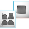 Conjunto de alfombrilla para maletero y alfombrillas para el interior del coche TPE para: BMW X5 G05 SAV (11.2018-....) - 5 plazas, con persiana eléctrica; sin tercera fila; anche Plug-in Hybrid