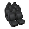 Fundas de asientos hechas a medida para Seat Alhambra II Furgonetaeta (2010-2020) con sillitas para niños en los asientos traseros - E3