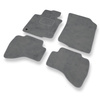 Alfombrillas de Velour adecuadas para Peugeot 107 I Hatchback (2005-2013) - alfombras para coche - Premium color gris
