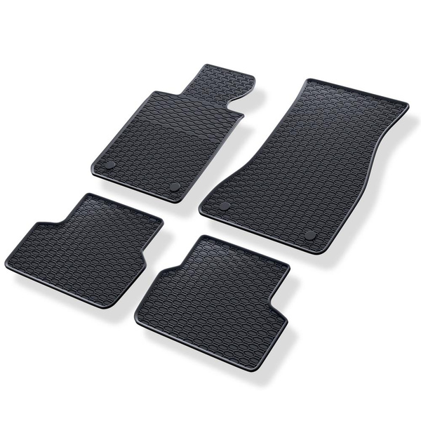 Alfombrillas de goma adecuadas para BMW 5 G30, G31 Berlina, Touring (2017-2024) - alfombras para coche - negro - 4 unidades